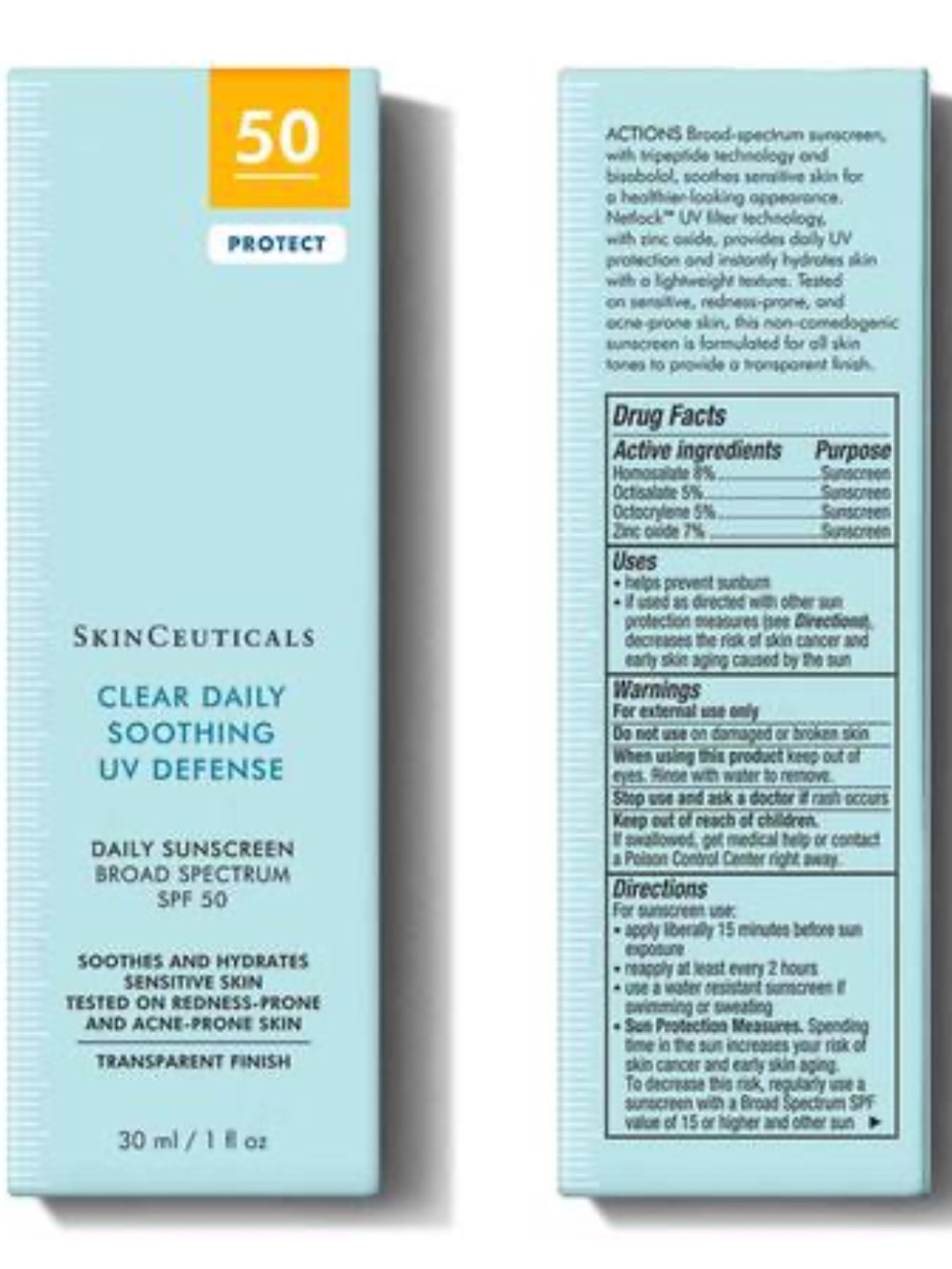 SkinCeuticals Clear Daily Soothing UV Defense Broad Spectrum Sunscreen SPF 50